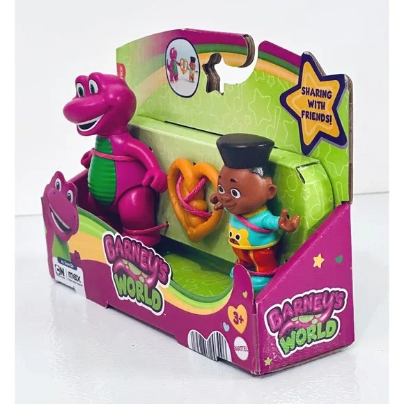 Fisher Price Barney's World Sharing With Friends Toy Figure Set Mattel - Picture 4 of 5